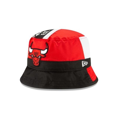 Black Chicago Bulls Hat - New Era NBA Cut & Sew Bucket Hat USA1896257